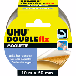 UHU Doublefix moquette est votre allié dans la pause de toutes vos moquettes et tapis! Ruban adhésif double face qui convient ...