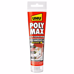 Mastic/colle MSP - UHU - Polymax - Prise immédiate - Ultra solide - 165 g - Blanc