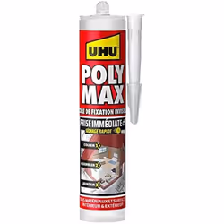 Mastic/colle - UHU - Polymax - Prise immédiate - Résistant à leau - Formule inodore