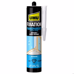 UHU Fixation express - Colle de montage ultra forte et rapide transparente cartouche 310g