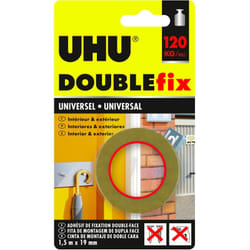 Ruban adhésif UHU Doublefix Universel - 1,5m x 19mm - 36495