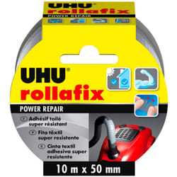 UHU - Rollafix power repair - Ruban adhésif toilé waterproof pour réparer, consolider, colmater, connecter, gris, 10mx 50mm