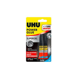 Pack 1 tube de colle 3 g UHU Power Glue + 1 offert