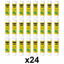 Lot de 24 Bâtons de Colle Blanche 82g - Uhu
