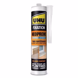 Colle de Fixation - UHU - Neoprène Beige - Cartouche 350 g - Extra forte - Intérieur/extérieur