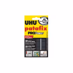 21 pastilles modelables et adhésives permettant de coller des matériaux jusqu'à 3 kilos. Facilement repositionnable. Peut s'e ...