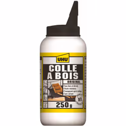 UHU Colle à bois originale est une colle vinylique plus forte que le bois! Elle résiste à l'humidité, s'utilise en intérieur  ...