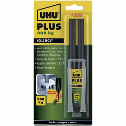 UHU colle époxy plus est une colle à base de résine époxy bi composante particulièrement performante pour des sollicitations  ...
