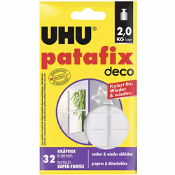 Informations techniques Contenu: 32 pc(s) Pastilles adhésives Patafix Homedeco UHU® patafix homedeco - L'accessoire puissant ...