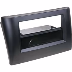 Adaptateur de façade 2-DIN pour avec vide poche Fiat Stilo noir