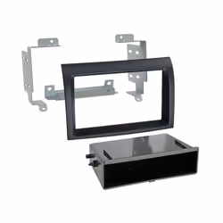 Adaptateur de façade 2-DIN pour avec vide poche Fiat Ducato > noir