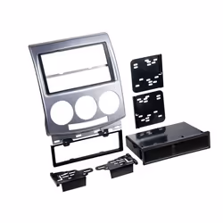 Adaptateur de façade 2-DIN pour avec vide poche Mazda 5 2005 >2010 gris