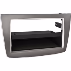 Adaptateur de façade 2-DIN pour avec vide poche Alfa Romeo Mito gris