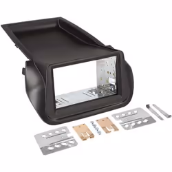 Adaptateur de façade 2-DIN pour Peugeot / Fiat noir