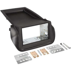 Adaptateur de façade 2-DIN pour Peugeot / Fiat noir