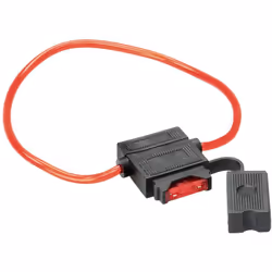 description Porte-fusible en ligne ATC pour fusibles ATC câble : 1,5 mm² / 30 cm rouge fusible : 10 A Ce texte a été traduit ...