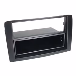 Adaptateur de façade 2-DIN pour avec vide poche Fiat Idea 2005 > noir