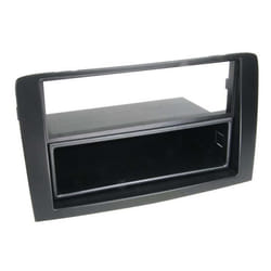 Adaptateur de façade 2-DIN pour avec vide poche Fiat Idea 2005 > noir