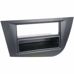 Adaptateur de façade 2-DIN pour avec vide poche Seat Leon 2005 - 2009 noir