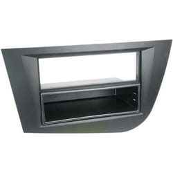 Adaptateur de façade 2-DIN pour avec vide poche Seat Leon 2005 - 2009 noir