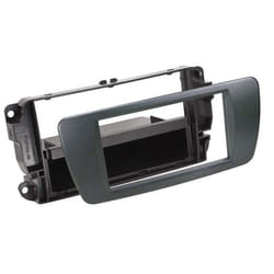 Adaptateur de façade 2-DIN pour avec vide poche Seat Ibiza 08 > azabache noir