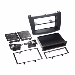 Adaptateur de façade 2-DIN pour avec vide poche Mazda 3 type BL 2009 > noir