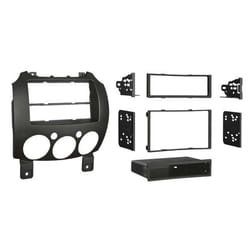 Adaptateur de façade 2-DIN pour avec vide poche Mazda 2 2007 > noir