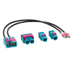 Adaptateur antenne set double FAKRA (f) > 1x double / 2x simple