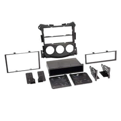 Adaptateur de façade 2-DIN pour avec vide poche pour Nissan 370Z 2009 -> noir