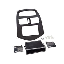 Adaptateur de façade 2-DIN pour avec vide poche Chevrolet Spark 2012 > noir