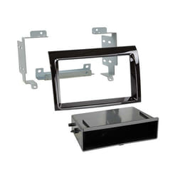 Adaptateur de façade 2-DIN pour avec vide poche Fiat Ducato > noir piano