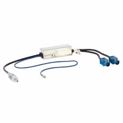 Adaptateur antenne 2xFakra M Din M Amplifie compatible avec Audi Seat Skoda VW Alimentation fantome
