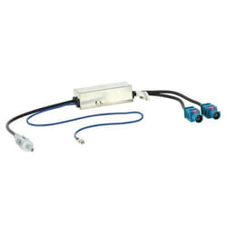 Adaptateur antenne 2xFakra M Din M Amplifie compatible avec Audi Seat Skoda VW Alimentation fantome