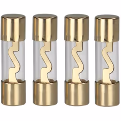 4 Fusibles en verre dore 60A 38mm Type de fusible : en verre Contenu du kit : 4 pièces Plaquage du contact : doré Courant nom ...