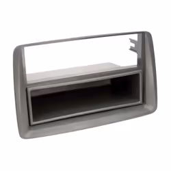 Adaptateur de façade 2-DIN pour avec vide poche Fiat Panda grey