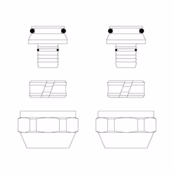 Raccord à serrage OVENTROP Cofit S - 16 x 2,0 mm x G ¾ écrou, nickelé, par 2 - 1507935 - Raccord à serrage «Cofit S» 16 x 2,0 ...