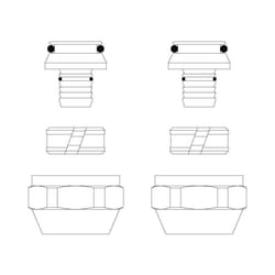 Raccord à serrage OVENTROP Cofit S - 16 x 2,0 mm x G ¾ écrou, nickelé, par 2 - 1507935