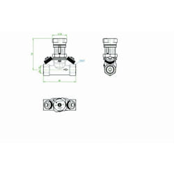 Oventrop - Robinet d'équilibrage Hycocon vtz - pn 16 dn 15, Rp ½ f, avec prises de pression et robinets de vidange - 1061704