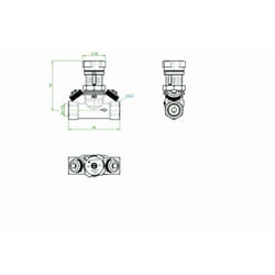 Oventrop - Robinet d'équilibrage Hycocon vtz - pn 16 dn 20, Rp ¾ f, avec prises de pression et robinets de vidange - 1061706