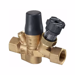 Robinet thermostatique OVENTROP Aquastrom T plus - sans isolation et thermomètre, filetage femelle des deux côtés, DN 15 - 42 ...