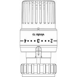 Oventrop - Thermostat Vindo th 7-28 °c, 0 1-5 - Bulbe liquide, modèle blanc - 1013076