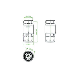Oventrop - Tête thermostatique Uni sh 7-28 °c, 0 1-5 - Bulbe liquide, modèle blanc - 1012066