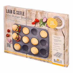RBV Birkmann 210417, Caissettes pour cupcake / muffin, Rond, Surface strié, 230 °C, Noir, 290 mm