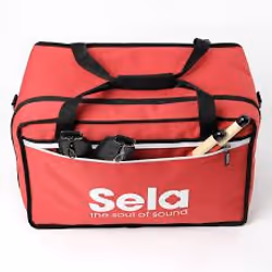 Sela SE-038, Cajon, Etui simple, Rouge, Nylon, Rectangulaire, Fermeture à glissière
