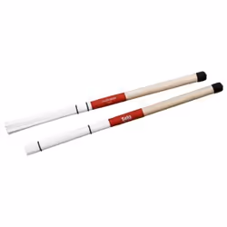 Sela SE-065, Baguettes balais, Nylon, Bois, Rouge, Blanc, Bois, Cajon, 340 mm