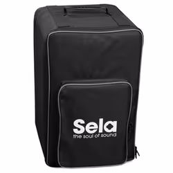 Sela SE-090, Cajon, Etui simple, Noir, Nylon, Rectangulaire, Fermeture à glissière