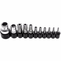 Étendue de la livraison : 6 embouts, entraînement carré mâle 6,3 mm (1/4''), profil T (pour Torx) avec perçage T20 - T25 - T2 ...