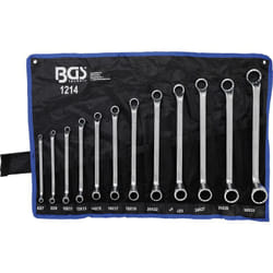 Bgs Technic - Jeu de clés à œil doubles coudées 6 x 7 - 30 x 32 mm 12 pièces
