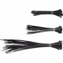 Kraftmann 1789, Attache pour câble d'échelle, Nylon, Noir, 2,4 - 3,6 mm, 50 g, 75 pièce(s)