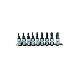 Jeu de douilles à embouts BGS TECHNIC pour Torx Plus - 6,3mm (1/4") - Profil T T10/T50 - 9 pcs - 2164